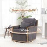 COOLMORE Corduroy Swivel Chair, Comfy Accent Sofa Chair for Living Room, 360 Degree Swivel W395P209395
