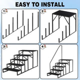 ZNTS 5 Step Ladder with Handrail, Swimming Pool Ladder Above Ground, 660 lb Load Capacity RV Steps with 23239640