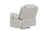Challenger Modern Contemporary LED Power Recliner Chair made with wood and metal frame in Beige B009P294755