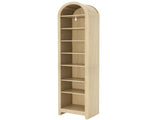 8-Tier Arched Dome Display Rack Particleboard Melamine-Faced Bookshelf 15.75*11.81*70in Oak 13117068