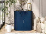 U_STYLE 55.1" Modern Storage Cabinet 2 Doors & 2 Drawers, Stripe MDF Sideboard with Aluminum N711P345168V