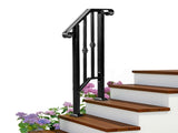 Matte Black Outdoor 1st Tier Iron Handrail 42488572