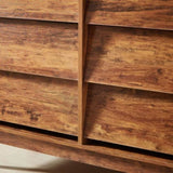 6 Drawer Double Dresser Features Vintage-style and Bevel Design W578132029