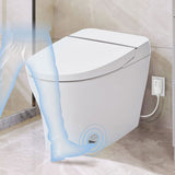 Heated Seat Smart Toilet without Bidet, Upmarket Compact Dual Flush Toilet 1/1.28 GPF, Tank less 46706017