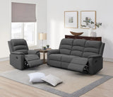 Modern Dark Gray Color Burlap Fabric Recliner Motion Recliner Chair 1pc Couch Manual Motion Living B011133822
