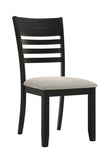 2pc Contemporary Dining Side Chair Upholstery Chair Ladder Back Wooden Dining Room Furniture Gray B011P264141