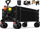 Collapsible Folding Wagon, Heavy Duty, Utility Wagon for Sports, Camping, Garden, and Shopping, 96569254