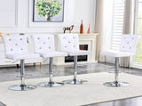 A set of 2 white vintage crocodile lift chairs, featuring crystal clasp design and synthetic W3875P371068