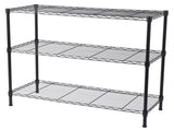 3-Tier Heavy Duty Adjustable Shelving Unit Black 21931293