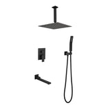 Shower System 16 Inch Square Bathroom Luxury Rain Mixer Shower Combo Set W928100844