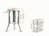 3-Frame Manual Honey Extractor, Stainless Steel Beekeeping Honey Spinner with Adjustable Stand & Lid 47283768
