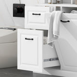 Bathroom Storage Cabinet with Tilt-Out Hamper, 70.9'' Tall Free Standing Organizer with Drawers & N725P278420K