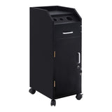 Hair Salon Storage Cart with Wheels & 3 Hair Dryer Holders & 4 Drawers & Lock & 2 Keys, Hairdressing 03688637