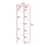 Los Angeles Linen Cabinet, Mirror, Five Shelves B128P148738