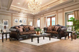 Traditional Espresso Solid wood 3pc Tables Set 1x Coffee Table and 2x End Tables Faux Marble Top B011P206780