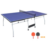 ZNTS 8ft Mid-Size Table Tennis Table Foldable & Portable Ping Pong Table Set for Indoor & Outdoor Games 37877415