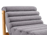 Fluffy Accent Chair Gray with Natural Solid Wood Frame N767P366257G