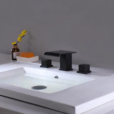 Waterfall Widespread Bathroom Sink Faucet,for 3 Hole 8 Inch Two Handles Bathroom Faucet DSDC783MB