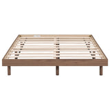 Modern Design Full Floating Platform Bed Frame for Walnut Color W697123293