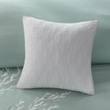Oversized Cotton Jacquard Comforter Set Aqua King B03595757