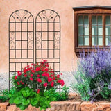 4 Pack Metal Garden Trellis 86.7" x 19.7" Rustproof Trellis for Climbing Plants Outdoor Flower W1586P268035