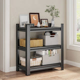 3 Tier Metal Shelf, 31.50 Inch High Freestanding Shelf, Adjustable Divider Unit, Suitable for Home, 20604332