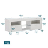 White morden TV Stand with LED Lights,high glossy front TV Cabinet,can be assembled in Lounge Room, W67936012