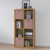 ZNTS 8-Cube Organizer Storage with Opened Back Shelves,2 X 4 Cube Bookcase Book Shleves for Home, Office 88496924