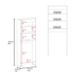 Madrid Over The Toilet Cabinet, Double Door, Two Shelves White B200P286971