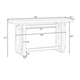 U_STYLE Contemporary Console Table with Wood Top, Extra Long Entryway Table for Entryway, Hallway, N711P230809G