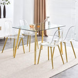 Modern simple transparent dining chair plastic chair armless crystal chair Nordic creative makeup W1151111205