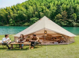 4 Season Bell Tent 16.4FT, Beige Waterproof Glamping Yurt Tent with Stove Jack, Fits 10 People W3636P456648