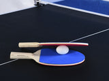 6-ft Pool Table with Table Tennis Top - Black with Red Felt W465137245
