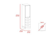 White 3-Drawer 3-Shelf Linen Cabinet B06280383