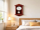 Classic Vintage Grandfather Clock, 18" Wood & MDF Pendulum Wall Clock with Quiet Quartz Movement 64206064