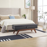 COOLMORE Teddy wool fabric, solid wood feet for solid weighing, and bed end stool with storage W1539P242727