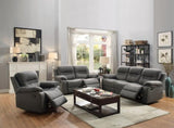 Contemporary Motion Loveseat 1pc Couch Metal Reclining Living Room Furniture Slate Blue Breathable B011P205568