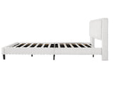 Simple Modern White Plush Soft Bed Comfortable Backrest Bedroom Bed,Queen N769P292572K