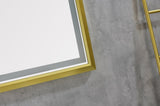 42 in. W x24 in. H Oversized Rectangular Framed LED Mirror Anti-Fog Dimmable Wall Mount Bathroom W928P178372