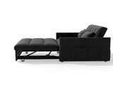 Corduroy Double Sleeper Sofa With Pull-Out Bed, 2 Pillows & Side Storage Pocket 26761074