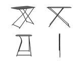 26" Adjustable Height Personal Folding Table, Black 46267964
