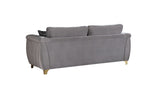 Leena Contemporary Style Upholstery Sofa Made with Wood in Gold accent & Gray B009P264614