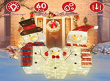 3-Piece 2D Outdoor Snowman Christmas Decorations Yard, 30 inch Pre Lit Snowman Family with Led 89455753