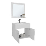 Blake Bathroom Mirror Cabinet with Two Interior Shelves, Wall-Mounted Storage White B200P313686