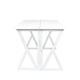 ZNTS Winsome Wood Drop Leaf High Table, white W1778137041