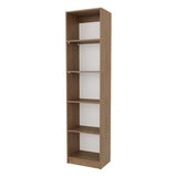 Beaver Balley Bookcase with Open Storage and 5 Shelves, Natural Oak and White B128P314794