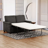 Convertible Twin Sleeper Sofa with USB Ports, Modern Upholstered Sofa Bed, Living Room 2-Seater B011P198404