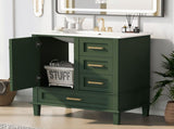 30" Bathroom Vanity in Green, Modern Bathroom Cabinet Sink Combo Set, Bathroom Storage Cabinet 29442189
