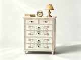 () 6-Drawer Carved Chest of Drawers P2 MDF and Solid Wood Leg Drawer Cabinet 16188313