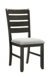 Contemporary Dining Chairs Set of 2 Light Gray Fabric Cushion Side Chairs Kitchen Dining Room B011P315734